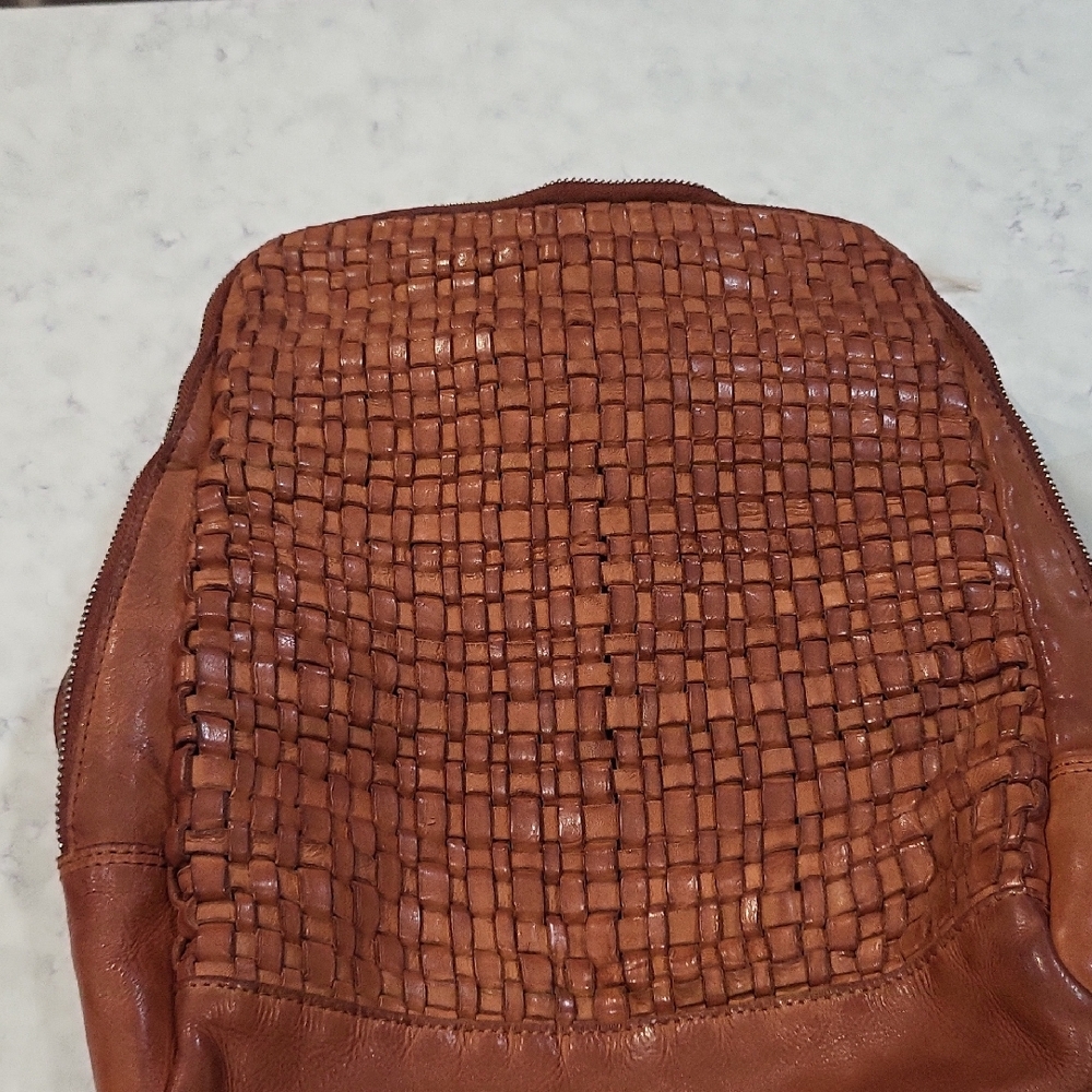 Valencia Brown Leather Backpack